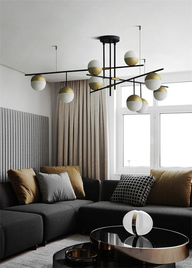 Glass Ball Balance Chandelier